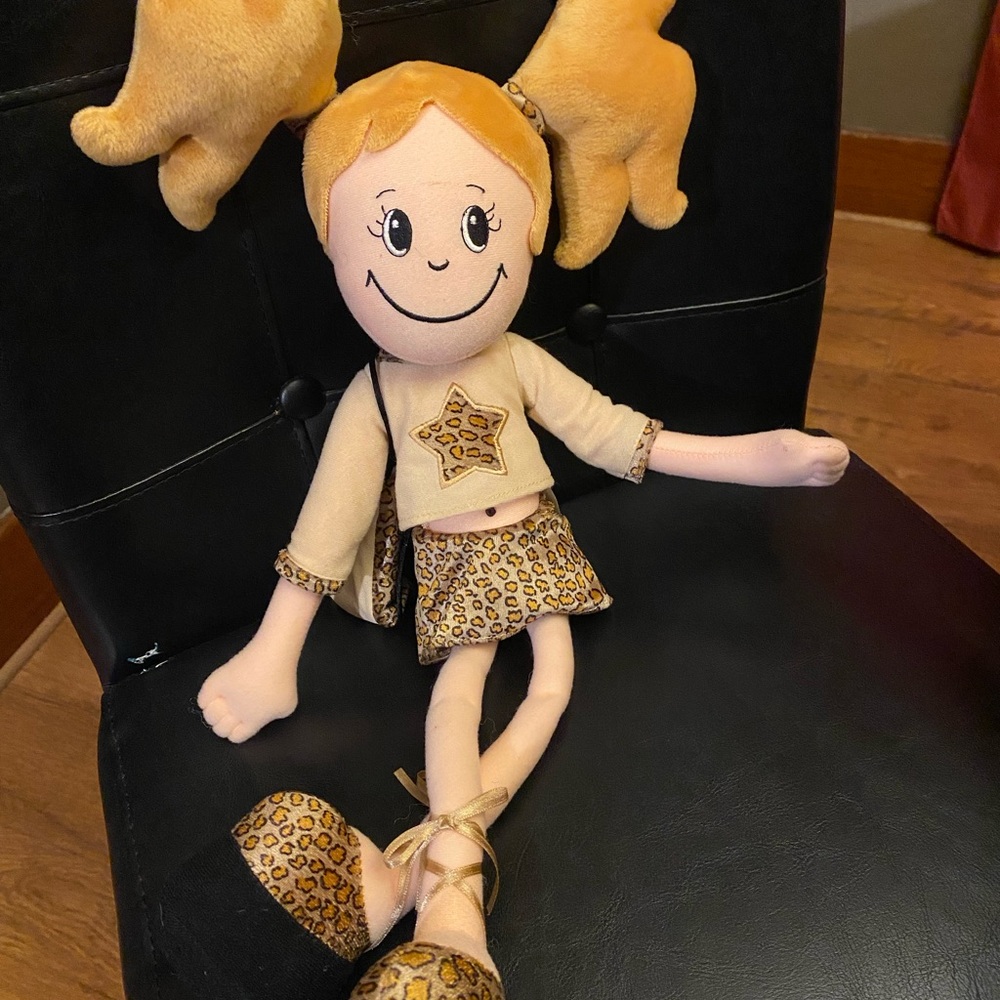 Dan Dee Leopard Print Doll with Blonde Hair